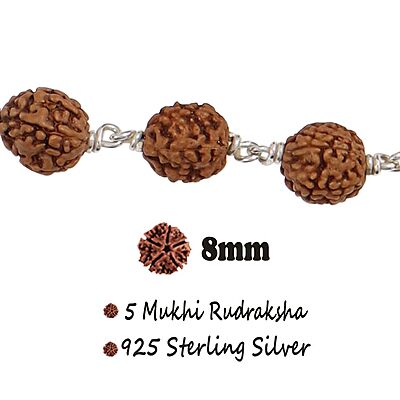Silver Tied Rudraksha Bracelet