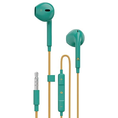 ZEBRONICS DC AQUAMAN edition BUDS 30 3.5mm stereo earphone with inline microphone for calling, volume control, multifunction button, 14mm drivers, stylish eartip design and 1.2 meter durable cable