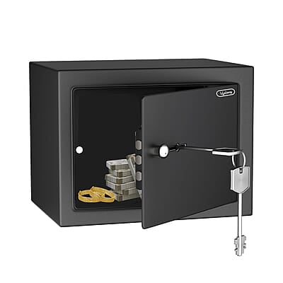 Lifelong Home Safe Locker with Key for Home, 8.6 Litre Capacity, 3 Live Bolts, 5mm Sturdy Metal Door