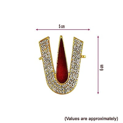 God Ornament Perumal Face/Mugam with Lotus Crown/Kireedom and Chank Chakra