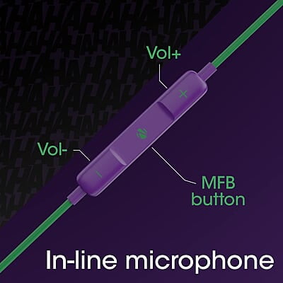 ZEBRONICS DC Joker Edition Buds 30 3.5mm Stereo Wired in Ear Earphone with Inline Microphone for Calling, Volume Control, Multifunction Button, 14mm Drivers, Stylish eartip Design