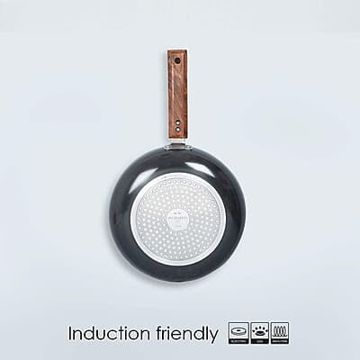 Wonderchef Ebony Hard-anodised Aluminium Fry Pan 24cm Frying Pan Non Stick 1.75L 3.25mm thickness