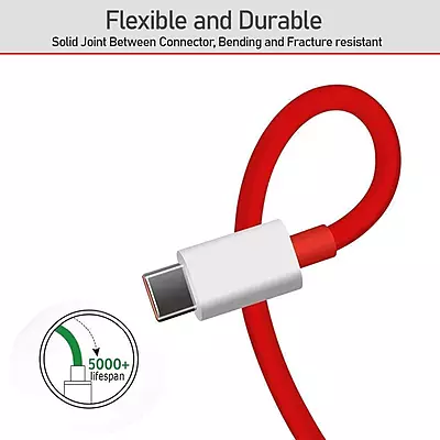Digitek WARP / Dash Charge Type C Data Cable 1 Meter Color White (DC 1M C OP)