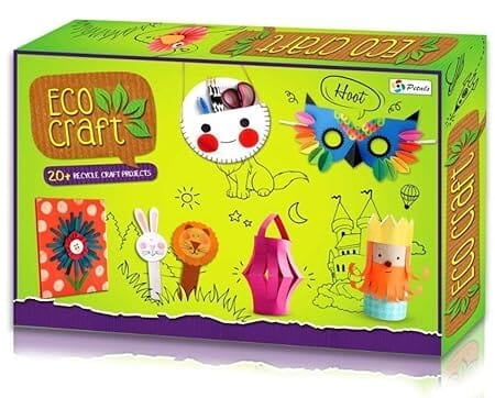 cocraft Art & Craft Kit with 20+ Recycle Craft Projects for Kids of All Age Groups- DIY Bracelets, Necklace, Purse, Lantern, Puppets and Many More cocraft Art & Craft Kit with 20+ Recycle Craft Projects for Kids of All Age Groups- DIY Bracelets, Necklace, Purse, Lantern, Puppets and Many More