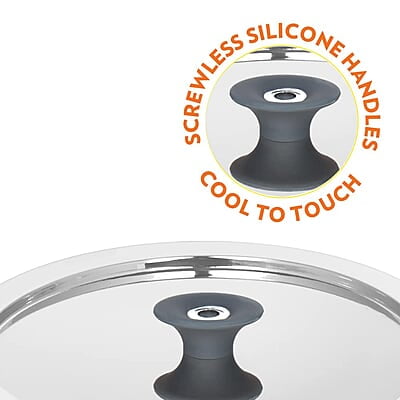 Borosil Cookfresh Tri-ply Stainless Steel Tope with Lid, Induction Friendly, 1 L, 14 cm Dia