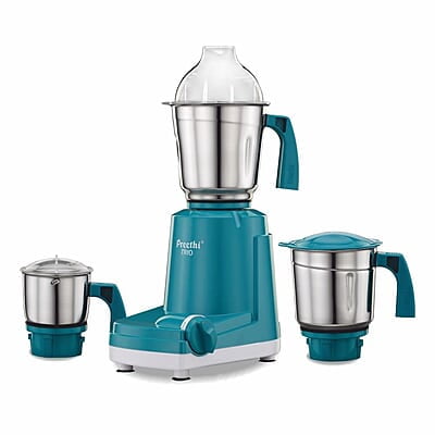 Preethi Trio mixer grinder 500 watt 3 Jars, transparent