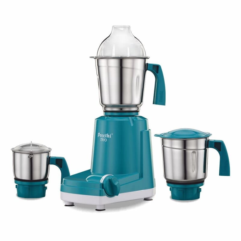 Preethi Trio mixer grinder 500 watt 3 Jars, transparent