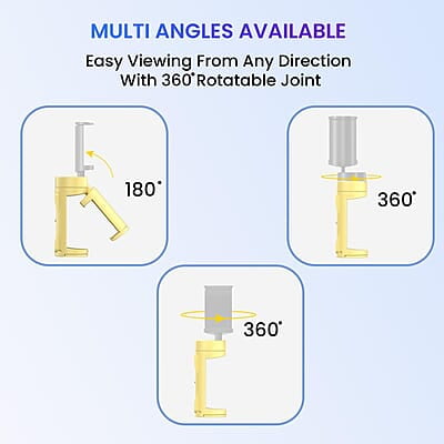 Portronics Mobot Clip Mobile Holder with 360° Adjustable Angles, Light Weight, Pocket Friendly, Mobile Stand for Table