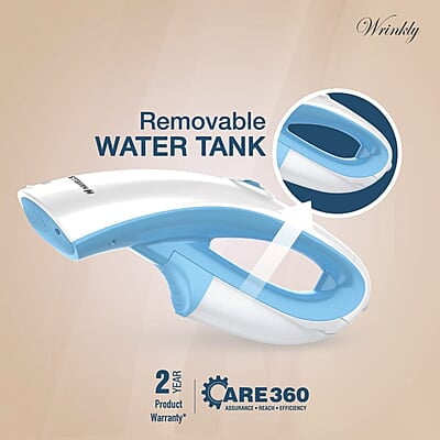 Havells Wrinkly Hand Held Garment Steamer 920 Watts - Ergonomic Design,150Ml Tank Capacity
