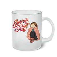 Customized Frosted Glass Tea Coffee Mug | Happy Mind Happy Life | Gift for Anyone for Any Occasion