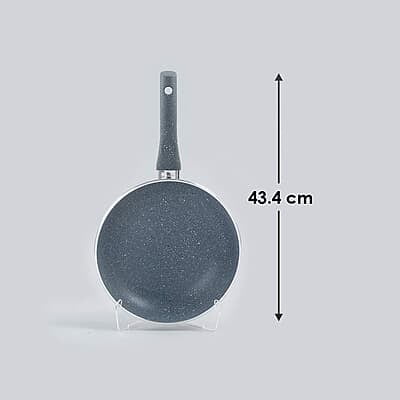 Wonderchef Granite 24 cm Non-Stick Fry Pan 1.8 L Grey 5 Layer PFOA Free Non-Stick Coating