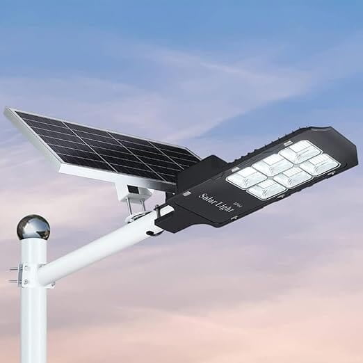 250W LED Solar Street Lights, Outdoor Dusk to Dawn Pole Light with Remote Control, Waterproof