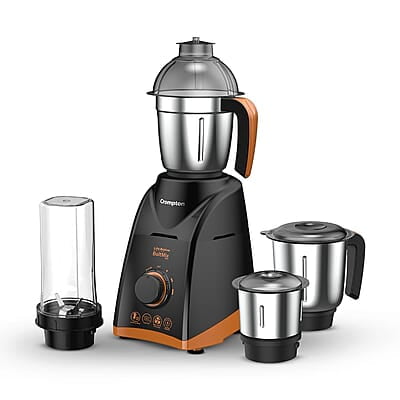 Crompton Boltmix Pro Mixer, Grinder & Blender, Heavy Duty 750W Powertron Motor, 3 Stainless steel Blade, 1 unbreakable jar & Motor Vent-X Technology Crompton Boltmix Pro Mixer, Grinder & Blender, Heavy Duty 750W Powertron Motor, 3 Stainless steel Blade, 1 unbreakable jar & Motor Vent-X Technology