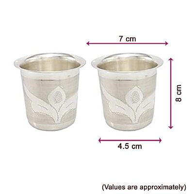 Silver Tumbler , Glass Set Silver Tumbler , Glass Set