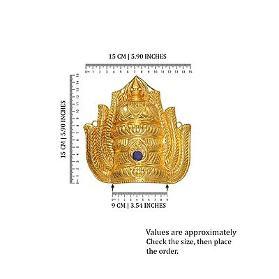 Gold Plated Leaf Amman Crown for Pooja