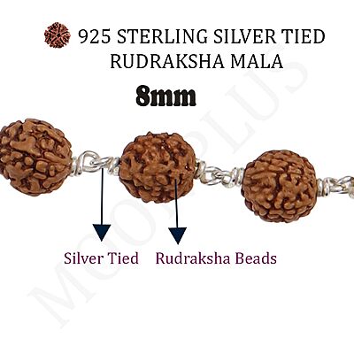 Original Rudraksha Mala in Silver with Vel Pendant Certified Original Rudraksha Mala in Silver with Vel Pendant Certified