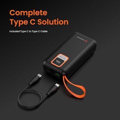 Portronics Ampbox 10K 10000 mAh Nano Power Bank with 22.5W,Type C Input, Wake Up Button(Black) Portronics Ampbox 10K 10000 mAh Nano Power Bank with 22.5W,Type C Input, Wake Up Button(Black)