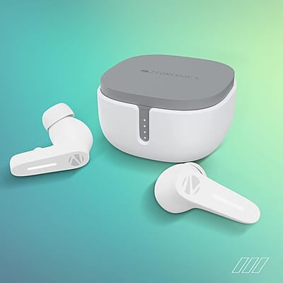 Zebronics Sound Bomb 7 Bluetooth TWS in Ear Earbuds with 40H Playtime, ENC Mic, Rapid Charge, Upto 50ms Gaming Mode, Flash Connect, Voice assistant, Smooth Touch Control, BT v5.2, Type C