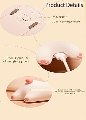 Rabbit Cute Lamp,Bunny Night Light for Kids,Silicone Led Squishy Animal Lamp,3 Levels Dimmable Nursery Nightlight Rechargeable Baby Bedside Touch Lamp