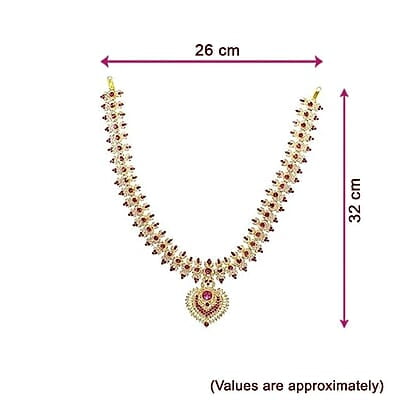 Gold Plated Varalakshmi Stone Face/Mugam with Atiigai/Necklace