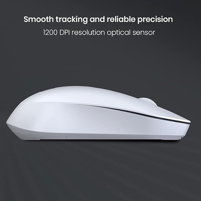 Portronics Toad 13 2.4 GHz Wireless Optical Mouse with USB Nano Receiver, 1200 DPI Resolution Optical Sensor(White) Portronics Toad 13 2.4 GHz Wireless Optical Mouse with USB Nano Receiver, 1200 DPI Resolution Optical Sensor(White)