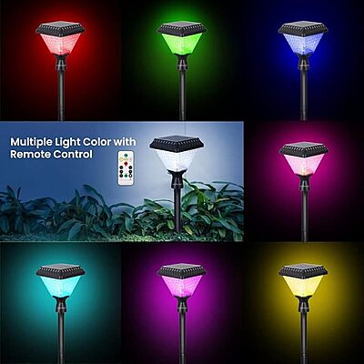 Garden Solar Light 10 LED Outdoor, Pathway, Home Decor, Waterproof, Decorative, Landscape,Bollard Lamp 2200mAh Garden Solar Light 10 LED Outdoor, Pathway, Home Decor, Waterproof, Decorative, Landscape,Bollard Lamp 2200mAh
