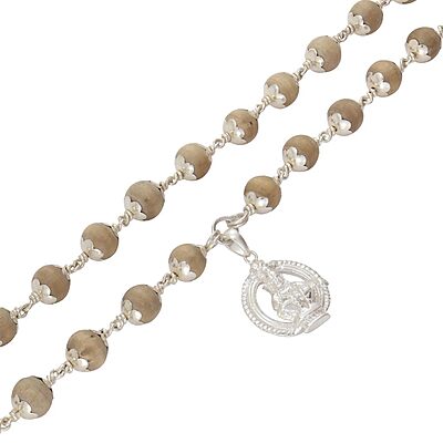 Silver Thulasi Ayyappan Mala–Sacred Tulasi Beads for Ayyappa