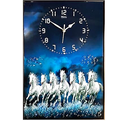 Sublimation Wall Clock Printed Photo Frame Seven Horses Wall Paper Scenery with Wall Clock Photo Frame Scenery Sublimation Wall Clock Printed Photo Frame Seven Horses Wall Paper Scenery with Wall Clock Photo Frame Scenery