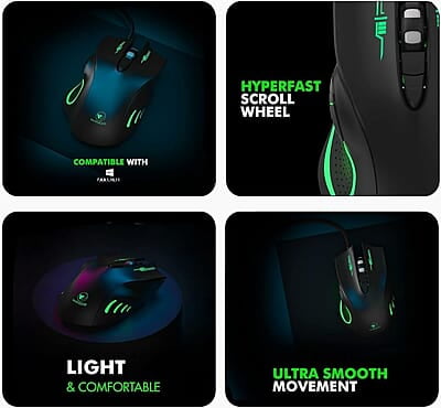 Wings Crosshair 100 Wired Optical Gaming Mouse