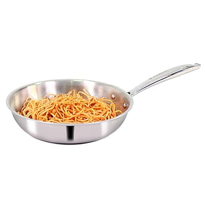 Wonderchef Nigella Tri-ply Stainless Steel 24 cm Fry Pan 2 litres 2.6mm Thickness Wonderchef Nigella Tri-ply Stainless Steel 24 cm Fry Pan 2 litres 2.6mm Thickness