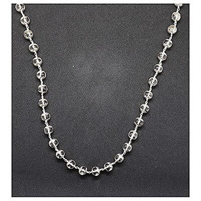 Silver Caped Spatik Mala/Chain