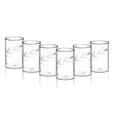 Borosil 295 ml Set of 6 pcs Creeper Vision Transparent Drinking Glass | Borosilicate Glass Tumblers for Water, Cold Drinks, Juice| Flame Proof, Microwave & Dishwasher Safe | for Daily use & Gifting