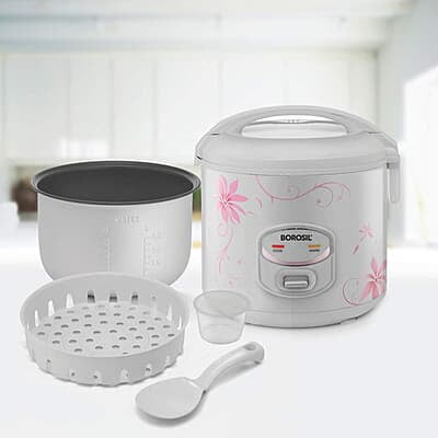 Borosil Pronto Deluxe II Rice Cooker, 1.8L