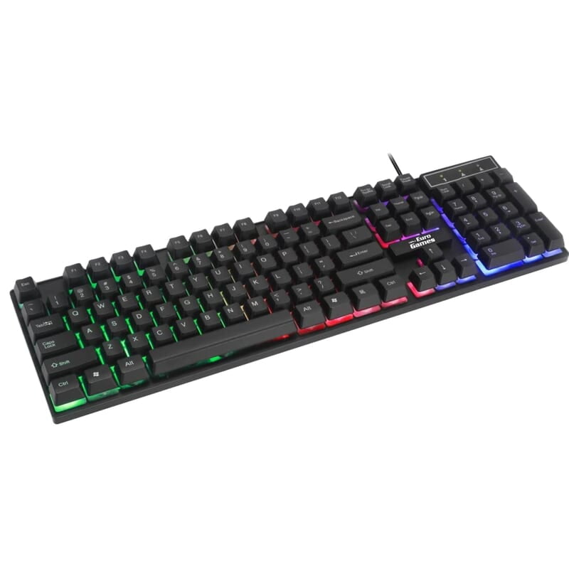 OpenBox RPM Euro Games Gaming Keyboard - Normal / 7 Color LED Illuminated & Spill Proof Keys Membrane Wired USB Gaming Keyboard (Blue) OpenBox RPM Euro Games Gaming Keyboard - Normal / 7 Color LED Illuminated & Spill Proof Keys Membrane Wired USB Gaming Keyboard (Blue)