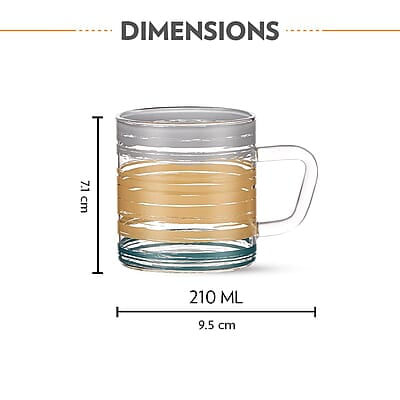 Borosil Vision Glance Tea n Coffee Classic Mug Set of 6 Pcs 210 ml | Borosillicate Glass, Microwave Safe, Scratch Resistance, Lightweight | for Chai, Green Tea, Milk Borosil Vision Glance Tea n Coffee Classic Mug Set of 6 Pcs 210 ml | Borosillicate Glass, Microwave Safe, Scratch Resistance, Lightweight | for Chai, Green Tea, Milk