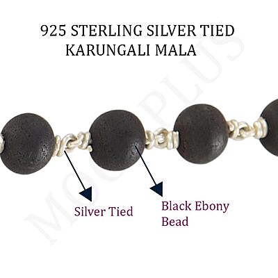 Original Karungali Mala with Silver Ayyappan Pendant – Spiritual Black Wood Mala