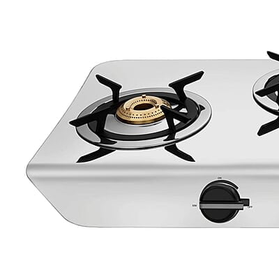 Preethi Stylo steel slim stainless steel 3 burner gas stove