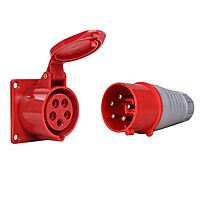 5 Pin/32A Industrial Socket With Plug IP44 Waterproof (Plug & Straight Socket set) 5 Pin/32A Industrial Socket With Plug IP44 Waterproof (Plug & Straight Socket set)