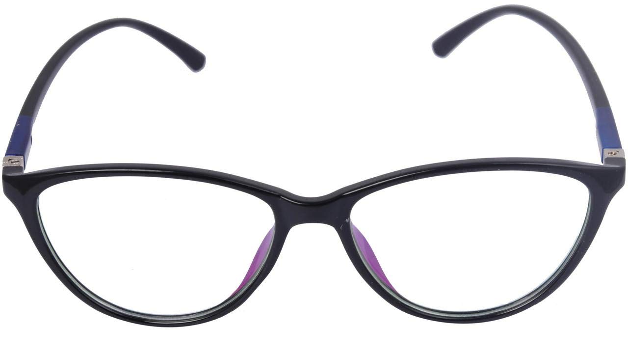 Female Medium Cateye Spectacle Frame. Glossy Black Frame