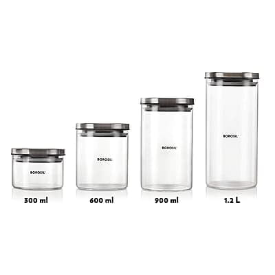 BOROSIL RECTANGULAR DISH WITH GREEN LID- 1L