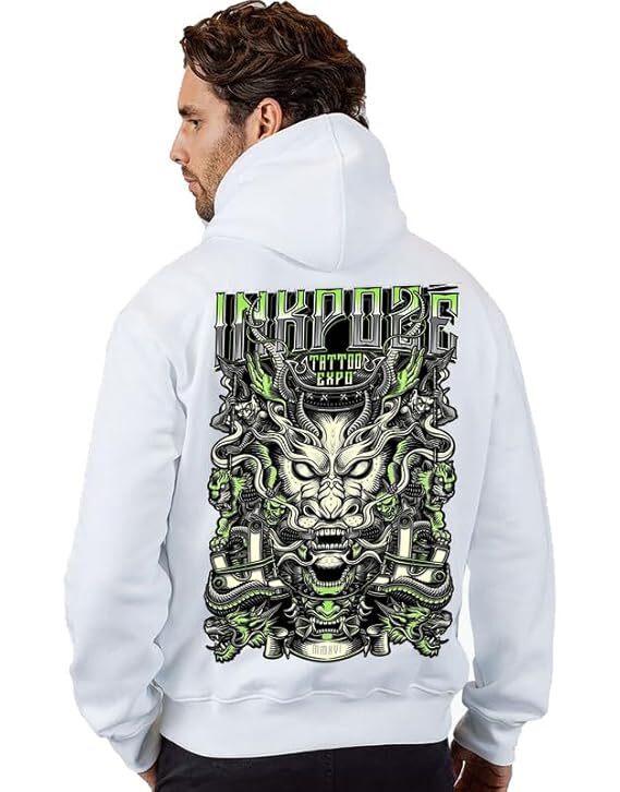 Sublimation Printed Hoodies White Colour VLAM Tatoo Design Graphic Art Cotton Unisex Hoodie | Trendy Back Print Anime Hoodie and Sweatshirt Sublimation Printed Hoodies White Colour VLAM Tatoo Design Graphic Art Cotton Unisex Hoodie | Trendy Back Print Anime Hoodie and Sweatshirt