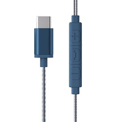 ZEBRONICS BUDS C10 in-Ear Type-C Earphone with in-line Mic, Metallic Design, Volume Control, 1.2m Cable, 10mm Driver