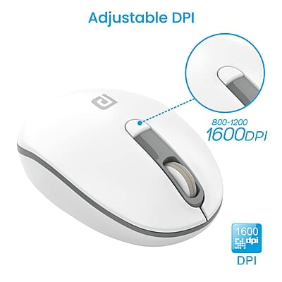 Portronics Toad 11 Wireless Mouse, 2.4 GHz Connectivity with USB Nano Dongle, Adjustable DPI Up To 1600, Ambidextrous for Laptop, MacBook, PC