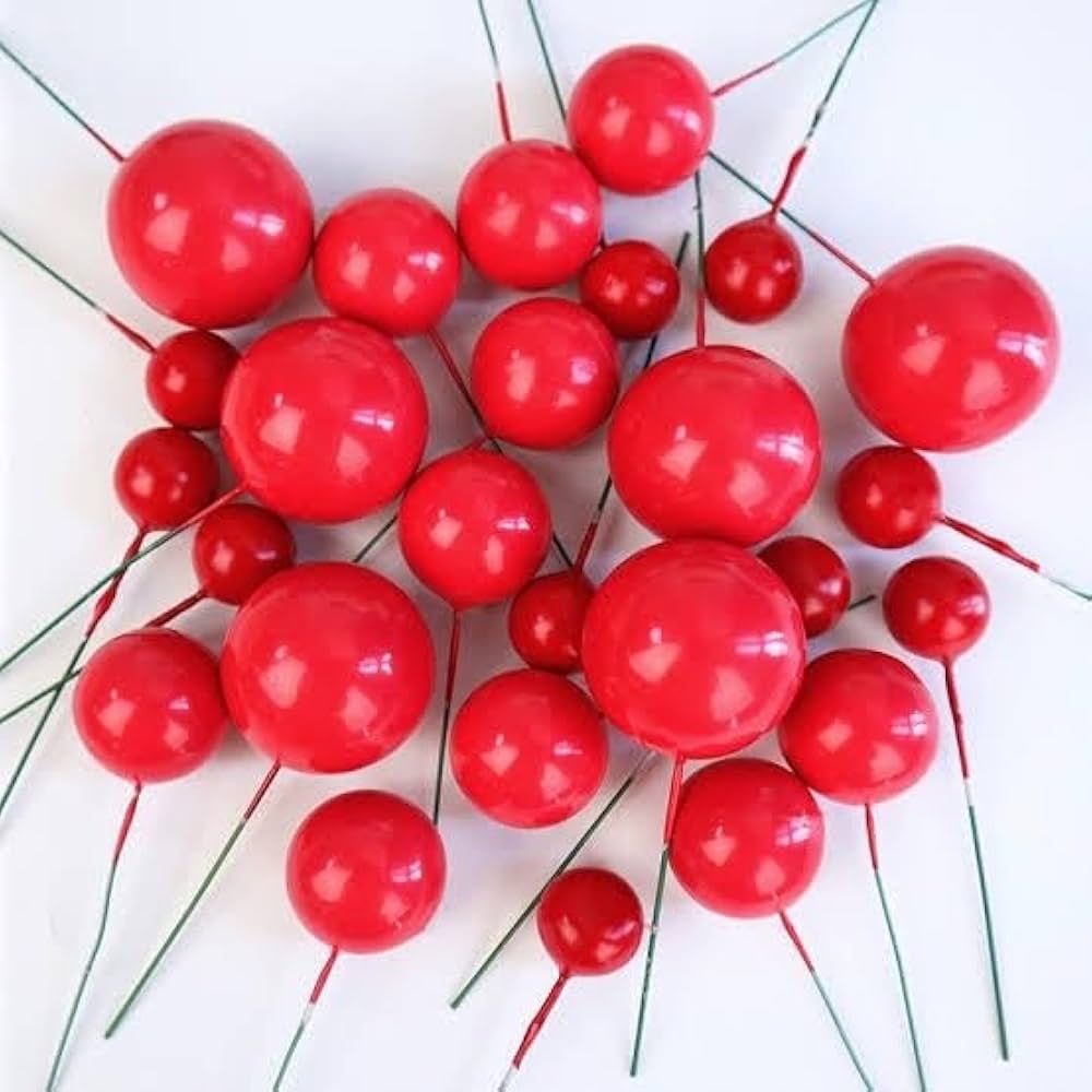 Faux balls Red