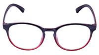 Unisex Oversized Round Spectacle Frame. Red & Black Color Frame.