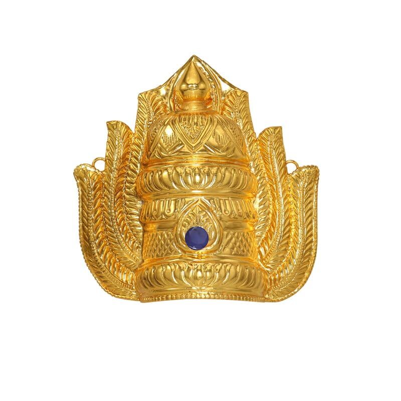 Gold Plated Leaf Amman Crown for Pooja