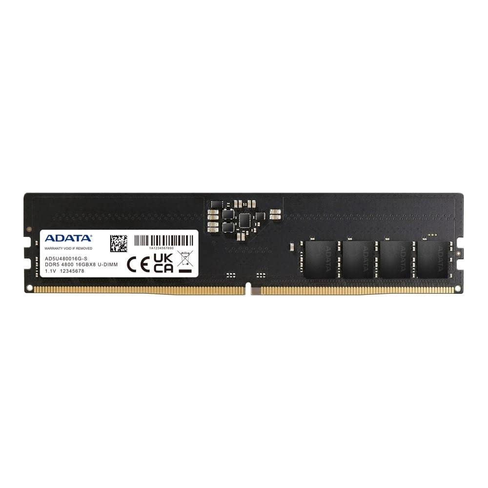 ADATA (UDIMM) DDR5 Desktop Memory, Single RAM Module, Supports Intel & AMD Latest CPU, Intel XMP & AMD Expo, Built in PMIC, On Die ECC, Low Voltage, More Bandwidth, Without Heat Sink ADATA (UDIMM) DDR5 Desktop Memory, Single RAM Module, Supports Intel & AMD Latest CPU, Intel XMP & AMD Expo, Built in PMIC, On Die ECC, Low Voltage, More Bandwidth, Without Heat Sink