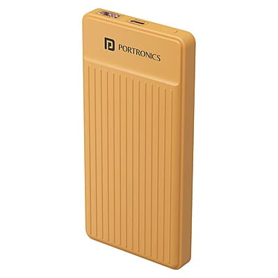 Portronics Luxcell B 10K 10000 mAh 22.5W Fast Charging Power Bank, Ultra Slim Power Bank with Mach USB-A Output, Type C PD Output