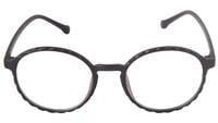 Unisex Medium Round Spectacle Frame. Glossy Black Color Frame. Transparent ARC Lens. Unisex Medium Round Spectacle Frame. Glossy Black Color Frame. Transparent ARC Lens.