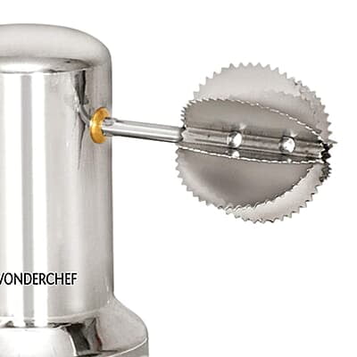 Wonderchef Stainless Steel Coconut Scraper for Kitchen, Vacuum Base, Rotatable Handle, Manual Operation